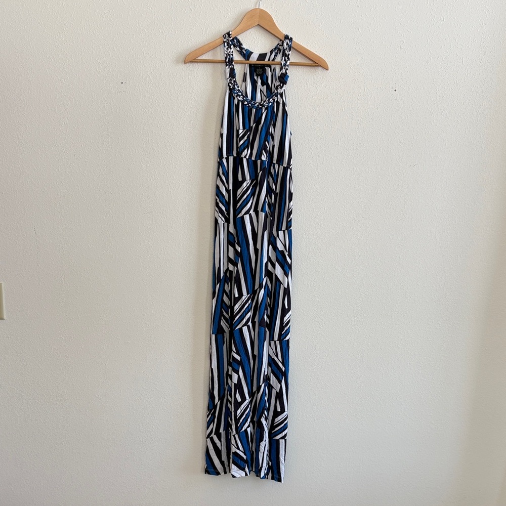 Design History Blue and Black Patterned Dress